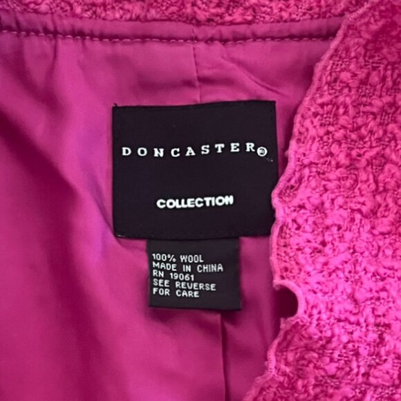 Women's Doncaster Wool Long Dressy Jacket with‎ Ruffles and Pockets Size Small - Picture 3 of 3